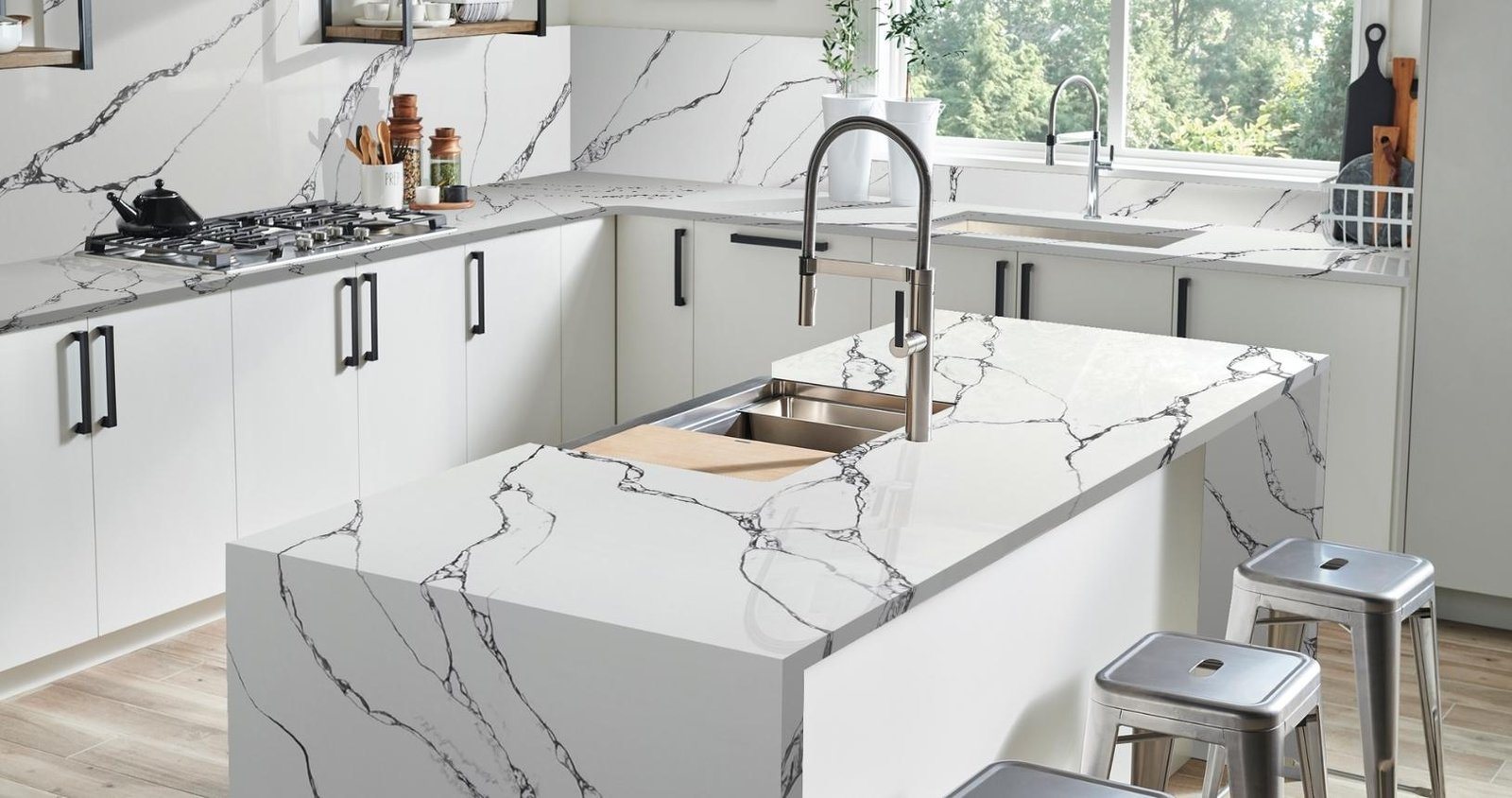 Venetian-Black quartz countertop