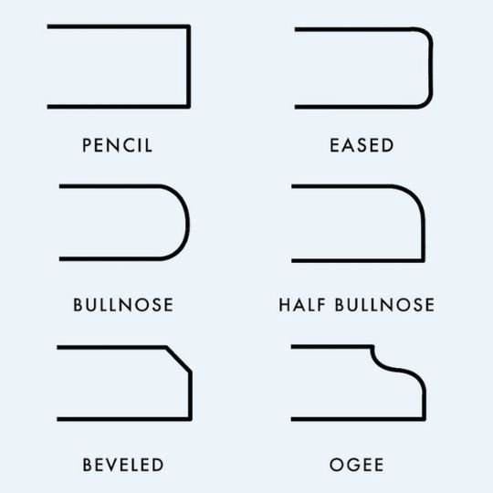 quartz countertop edge profile