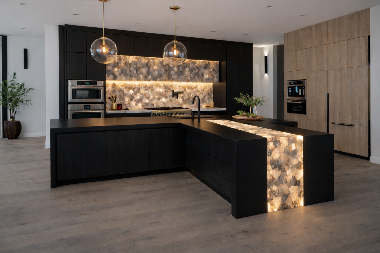 Smokey agate kitchen