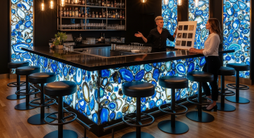 blue agate bar